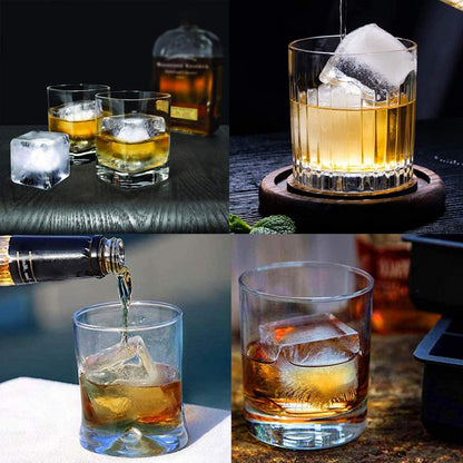Silicone Ice Cube Maker with Lid - 4/6/8/15 Grid Ice Tray for Bar & Household Use, Ice Ball & Cube Mold