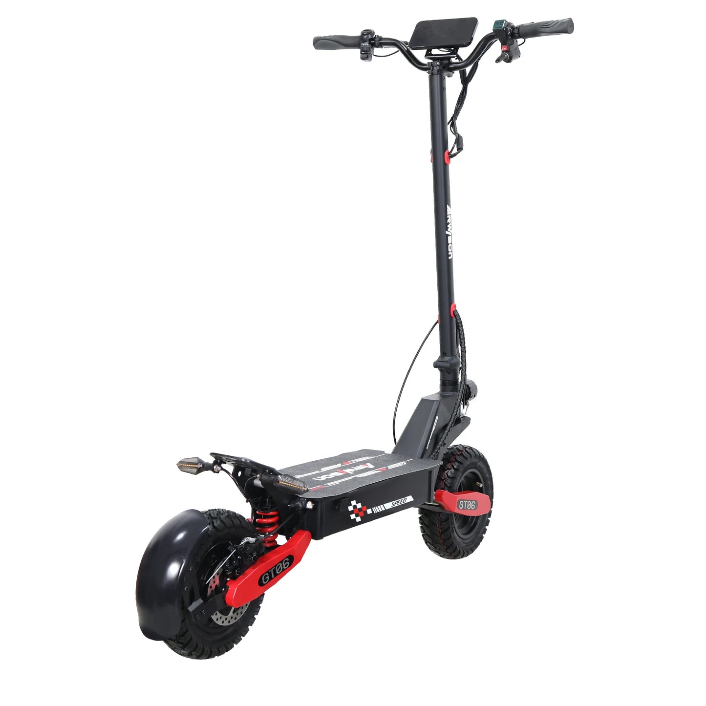 30MPH Electric Scooter with 1200W Motor – 20/40 Mile Range, Spring Damping, Disc Brake & 11" Off-Road Folding Tires