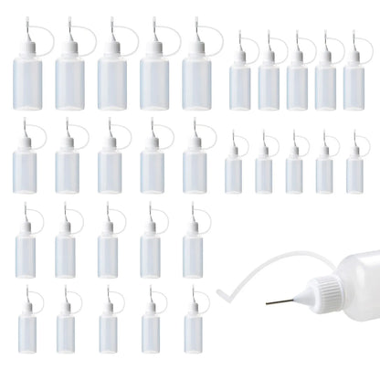 5 Pcs Needle Tip Glue Bottle - Squeeze Plastic Bottle with Dispensing Needle, Sealing Cap, Liquid Flux Dispenser Applicator