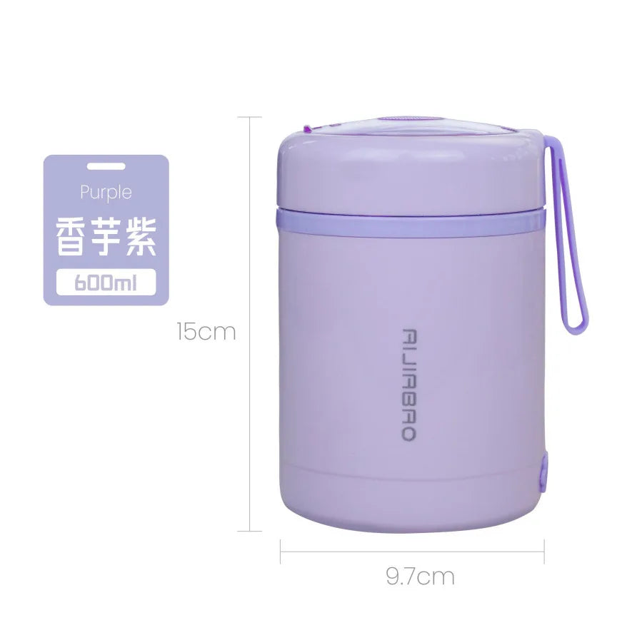 600ML USB Electric Heating Lunch Box — Portable Stainless Steel Food Warmer for Picnic, Milk, and Drinks (5V/12V/24V)