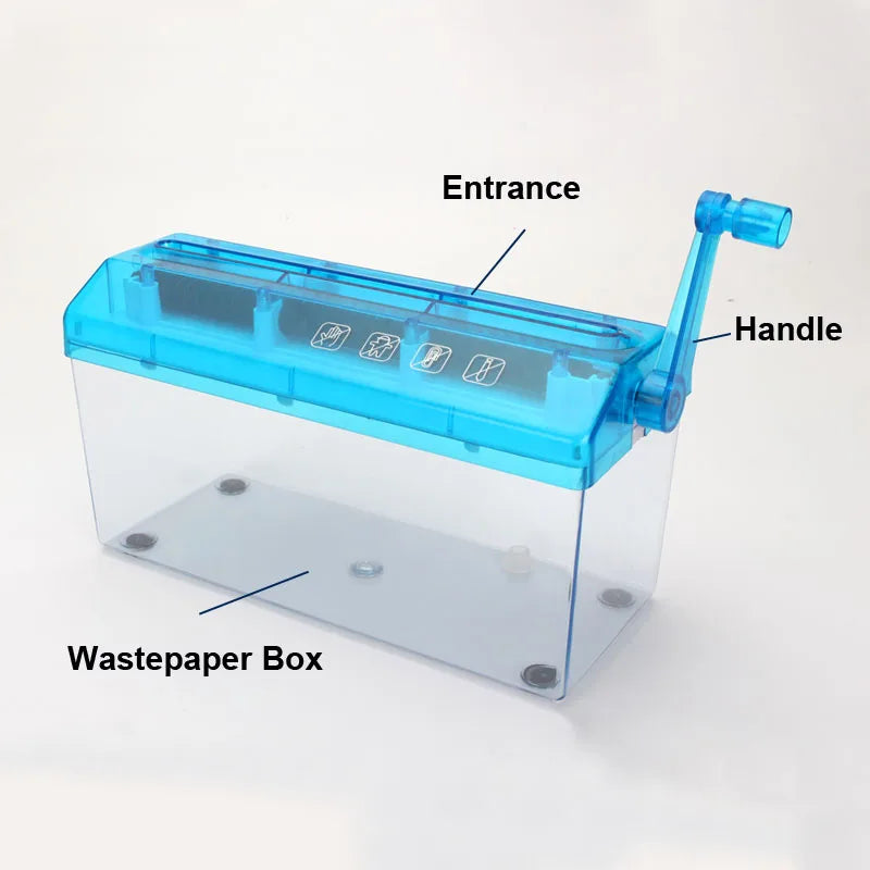 A6 Portable Mini Paper Shredder - Electric USB Battery Operated Documents Cutting Tool for Home Office