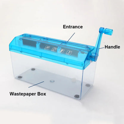 A6 Portable Mini Paper Shredder - Electric USB Battery Operated Documents Cutting Tool for Home Office
