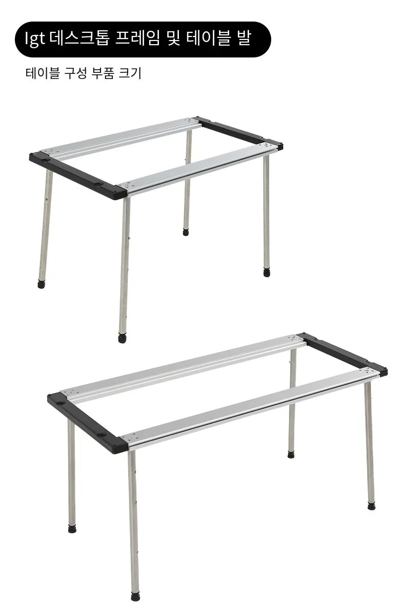 Stainless Steel Camping IGT Table Legs — Adjustable Three-Gear Telescopic Picnic Table Legs for Outdoor Use