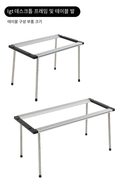 Stainless Steel Camping IGT Table Legs — Adjustable Three-Gear Telescopic Picnic Table Legs for Outdoor Use