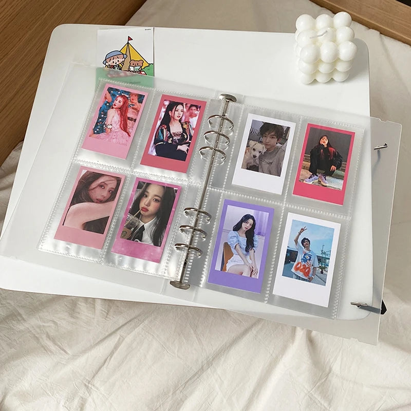 A5 Kpop Binder Photocards Holder Album - Heart Photo Card Collection for Students and School Stationery - Perfect Birthday Gift (3 Inch Album Included)