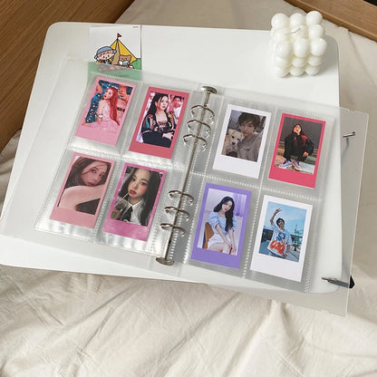A5 Kpop Binder Photocards Holder Album - Heart Photo Card Collection for Students and School Stationery - Perfect Birthday Gift (3 Inch Album Included)