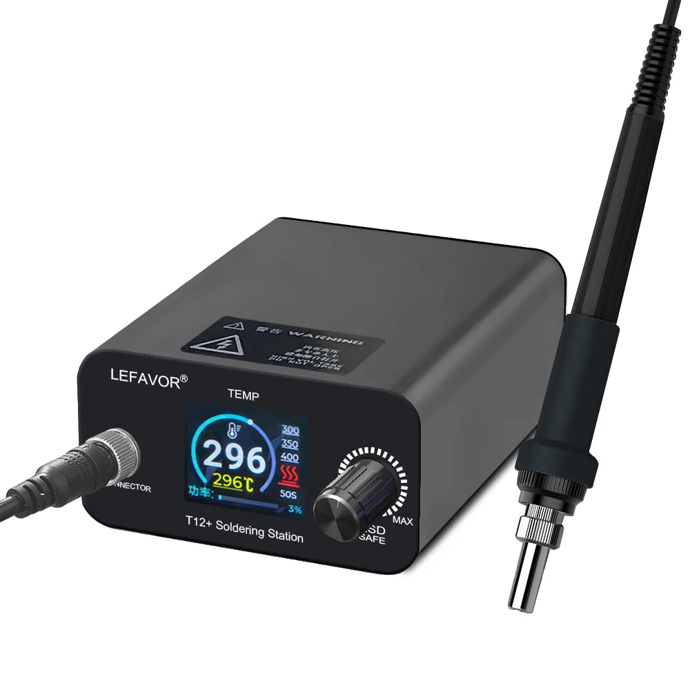 T12 75W Digital Soldering Iron Station – Adjustable Temperature Control, Welding & Rework Microcontroller Tool