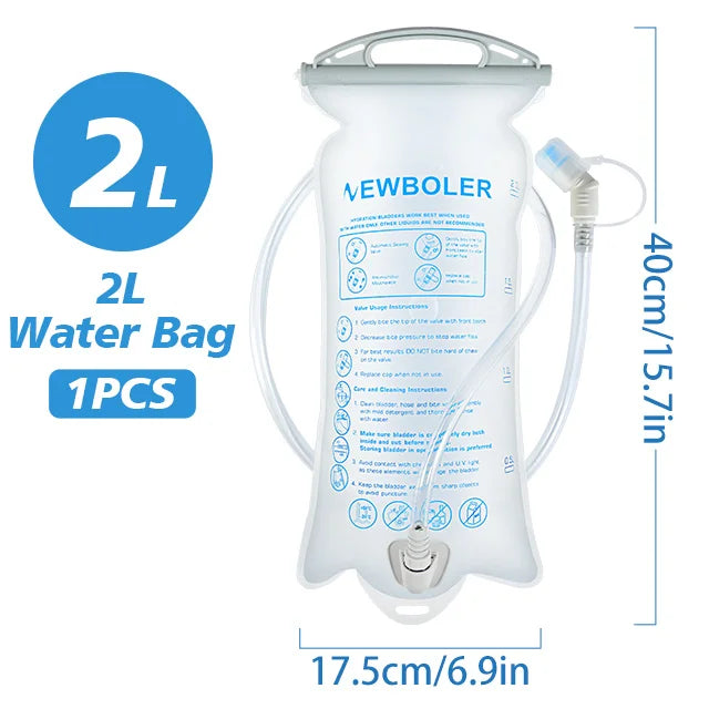 NEWBOLER Outdoor Sport Water Bladder — 1.5L/2L/3L TPU Soft Flask for Camping, Running & Biking