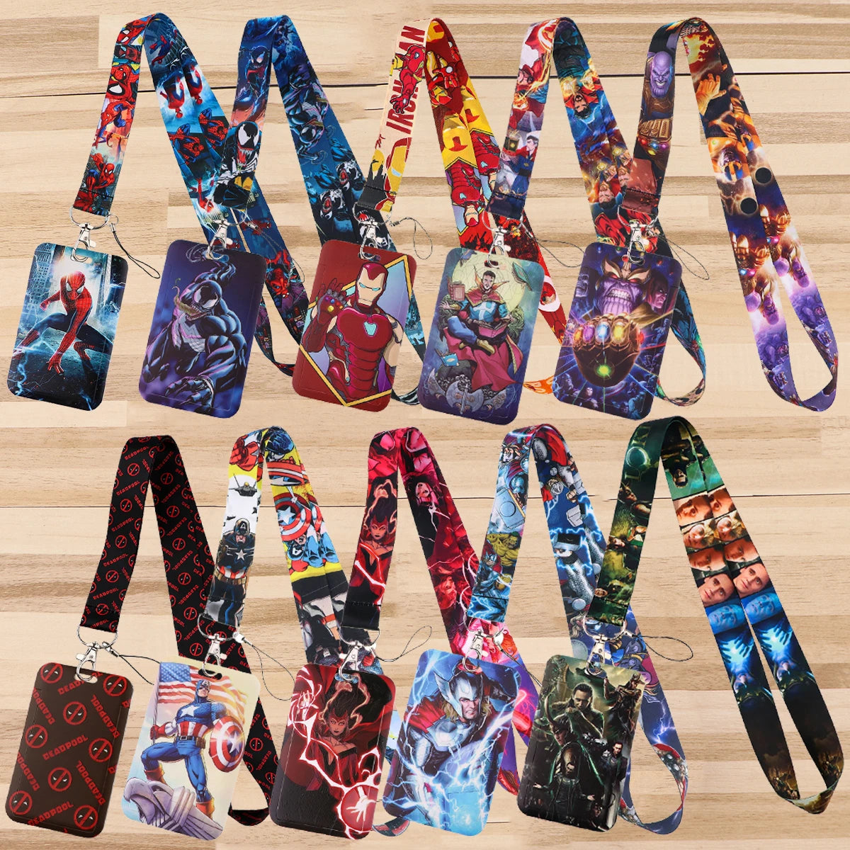 Cartoon Credential Holder Keychain – Cool Lanyard for Key, ID Card, Gym Badge & Cosplay Gift