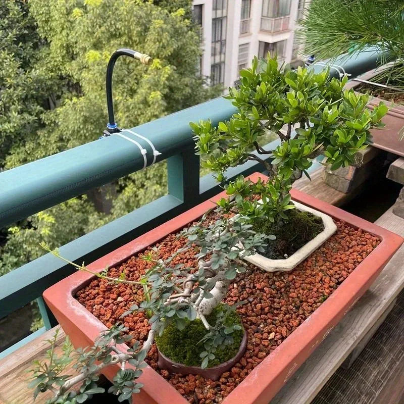 5-20M Automatic Garden Irrigation Kit – Universal Rotating Copper Nozzle Sprinkler for Balcony & Lawn Watering