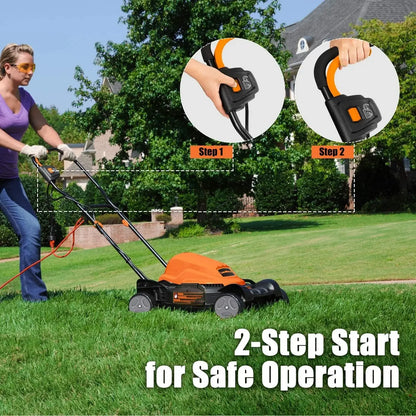 ME1218X Electric Lawn Mower — 12AMP, 19-Inch Cutting Deck