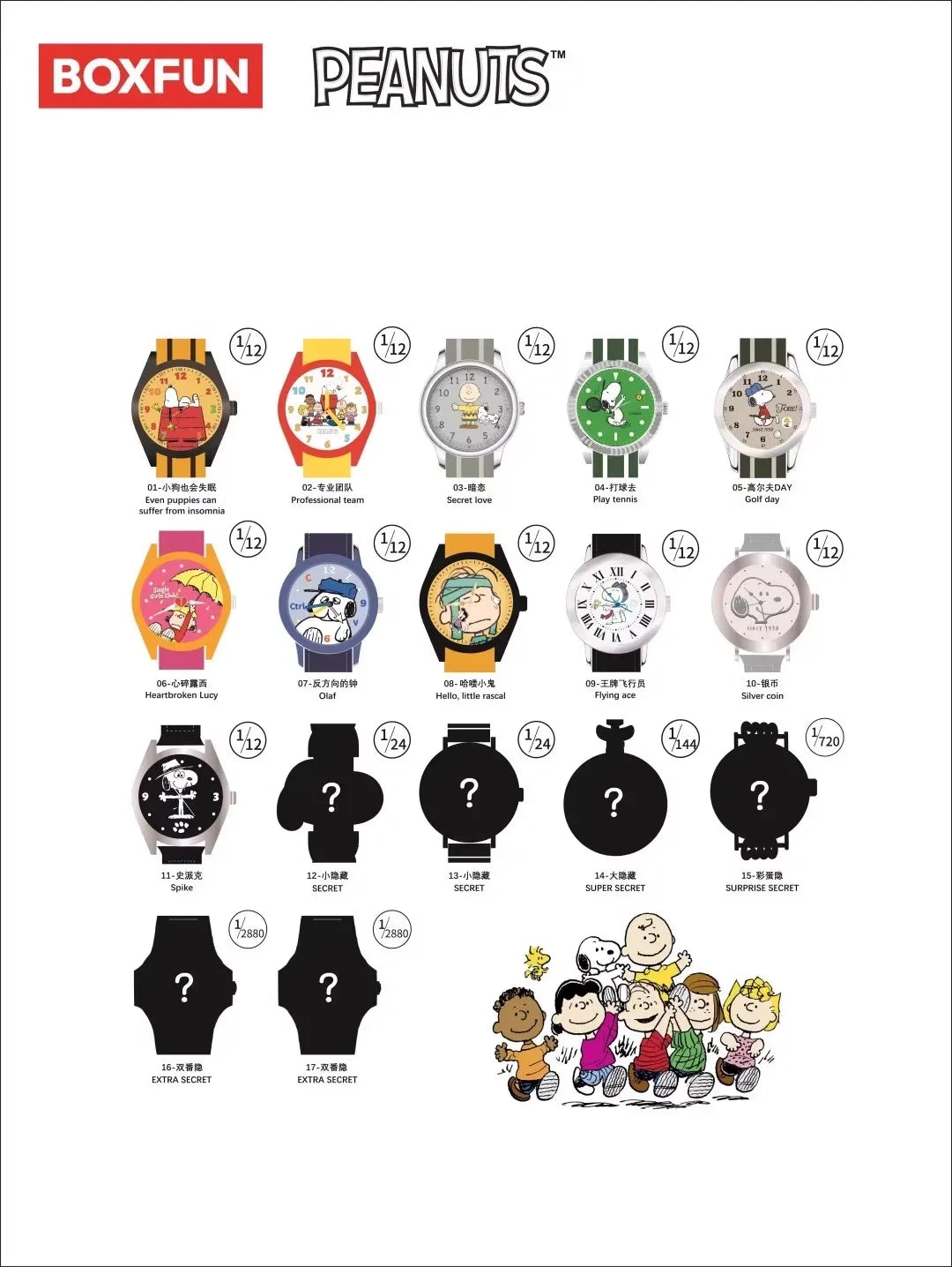 Authentic Maihe x Snoopy Peanuts Watch Blind Box – Trendy Collectible Mystery Gift Watches