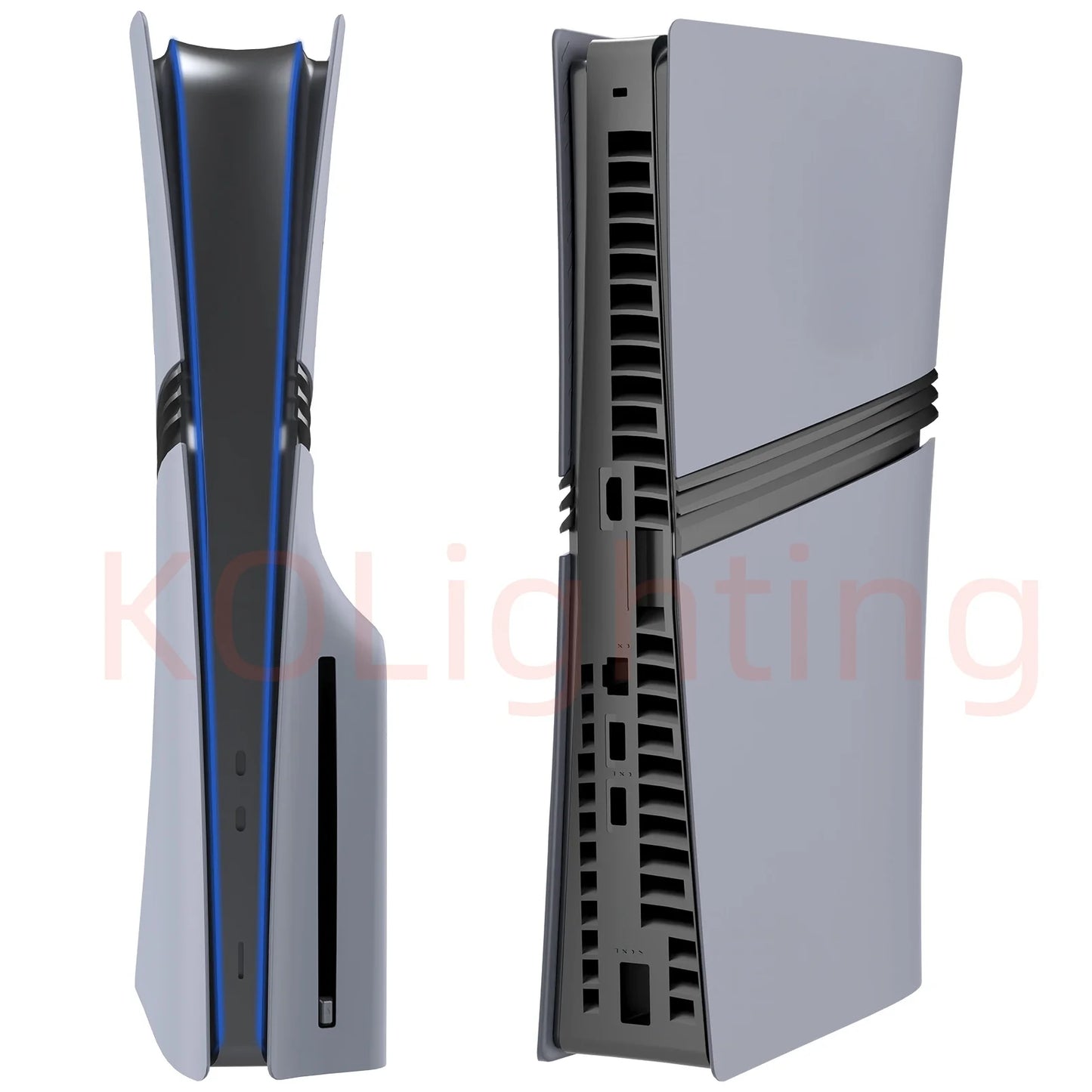 PS5 Pro 30th Anniversary Limited Edition – Grey Disc Edition Replacement Faceplate Shell with Logo & Sticker