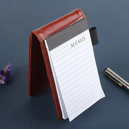 A7 Multi-Functional Business Notebook - Portable Office Notepad with Calculator and Post-It Notes for Organized Professionals