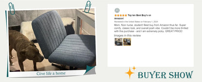 Armless Criss Cross Legged Swivel Office Chair - Wide Desk Chair Without Wheels