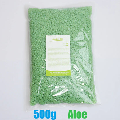 500g/200g/50g Hard Wax Beans – European Brazilian Pearl Wax for Hair Removal & Wax Warmer Machine