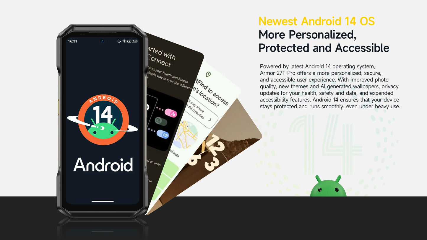 Ulefone Armor 27T Pro 5G Rugged Smartphone – 10600mAh, Android 14, 50MP+64MP Night Camera, 6.78" 120Hz, 24GB+256GB, NFC