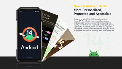 Ulefone Armor 27T Pro 5G Rugged Smartphone – 10600mAh, Android 14, 50MP+64MP Night Camera, 6.78" 120Hz, 24GB+256GB, NFC