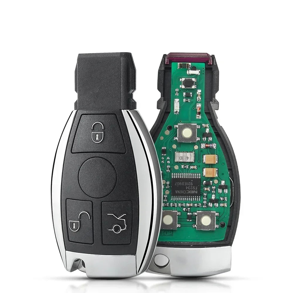 KEYYOU Smart Car Key – Remote Fob for Mercedes Benz A/B/S/E Class, BGA & NEC Chip, 315/433.92MHz, 2/3 Buttons