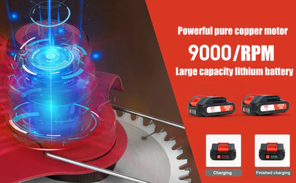 OUTIGO Cordless String Trimmer & Edger — 2×21V Battery Grass Trimmer with Blade Attachments