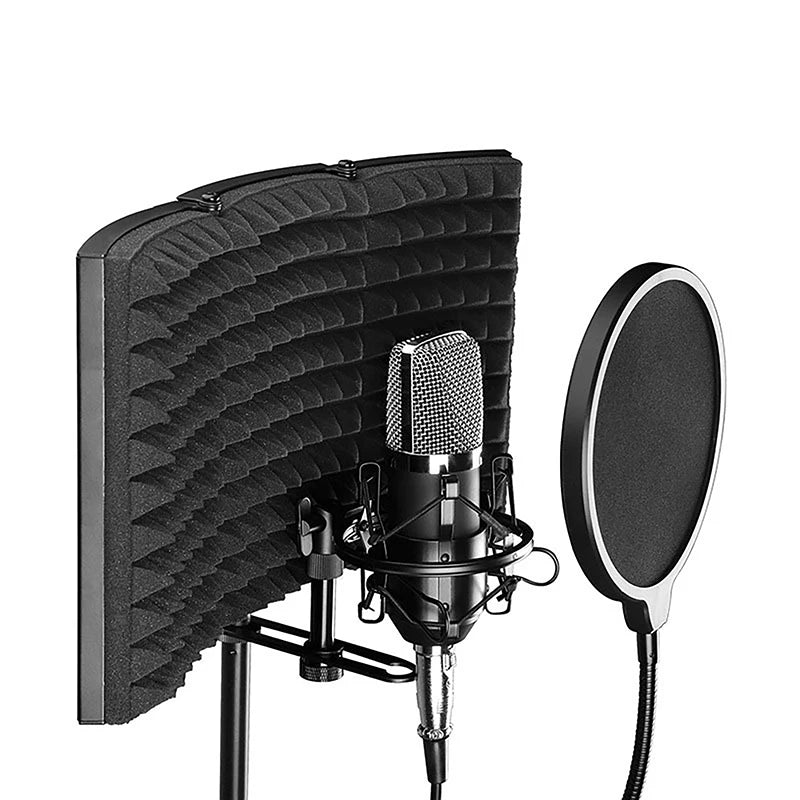 Double Layer Flexible Pop Filter Mic Shield – Wind Screen Sound Filter ...