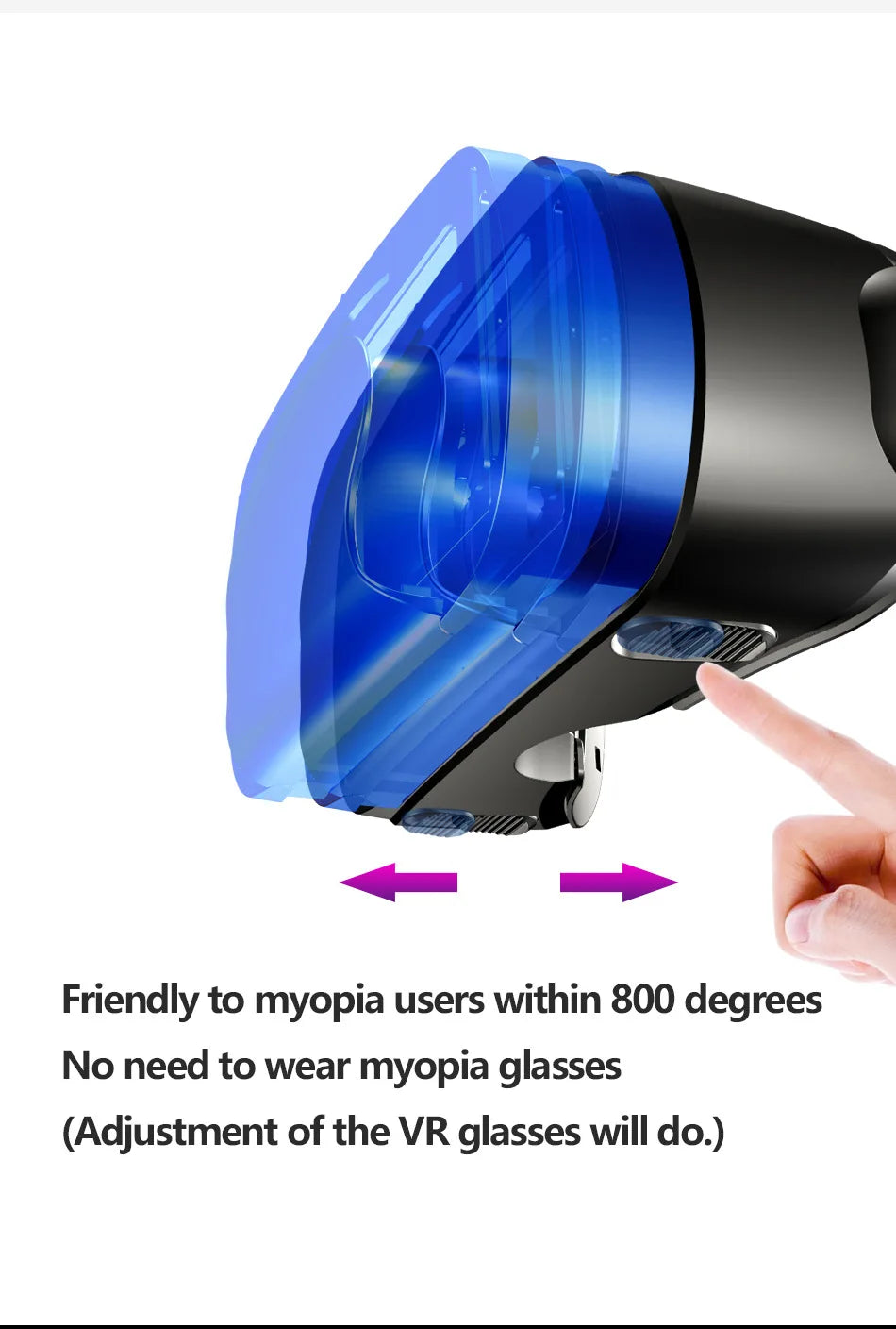 3D VR Headset – Virtual Reality Smart Glasses Helmet for Smartphones with Controllers and 7-Inch Lenses