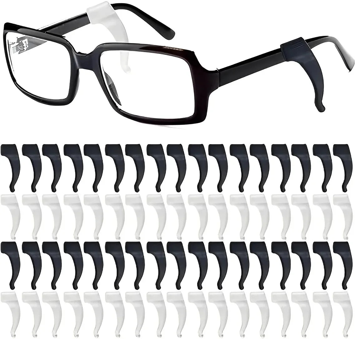 2/40PCS Silicone Ear Hooks for Glasses | Anti-Slip Eyewear Grip, Temple Sleeve & Sunglasses Holder Accessories