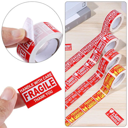 250Pcs Fragile Warning Stickers – Shipping Care Labels, Handle With Care Express Tags