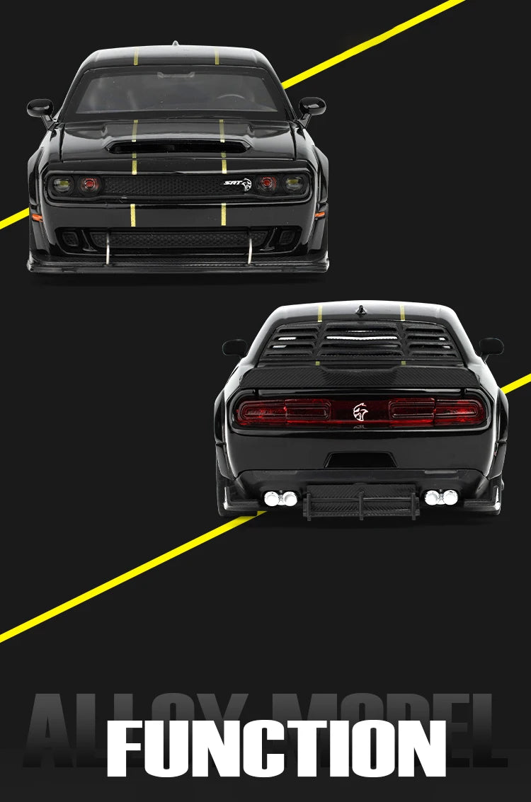 1:32 Dodge Challenger SRT Hellcat Redeye Diecast Model – V8 Alloy Metal American Muscle Sports Car Collectible