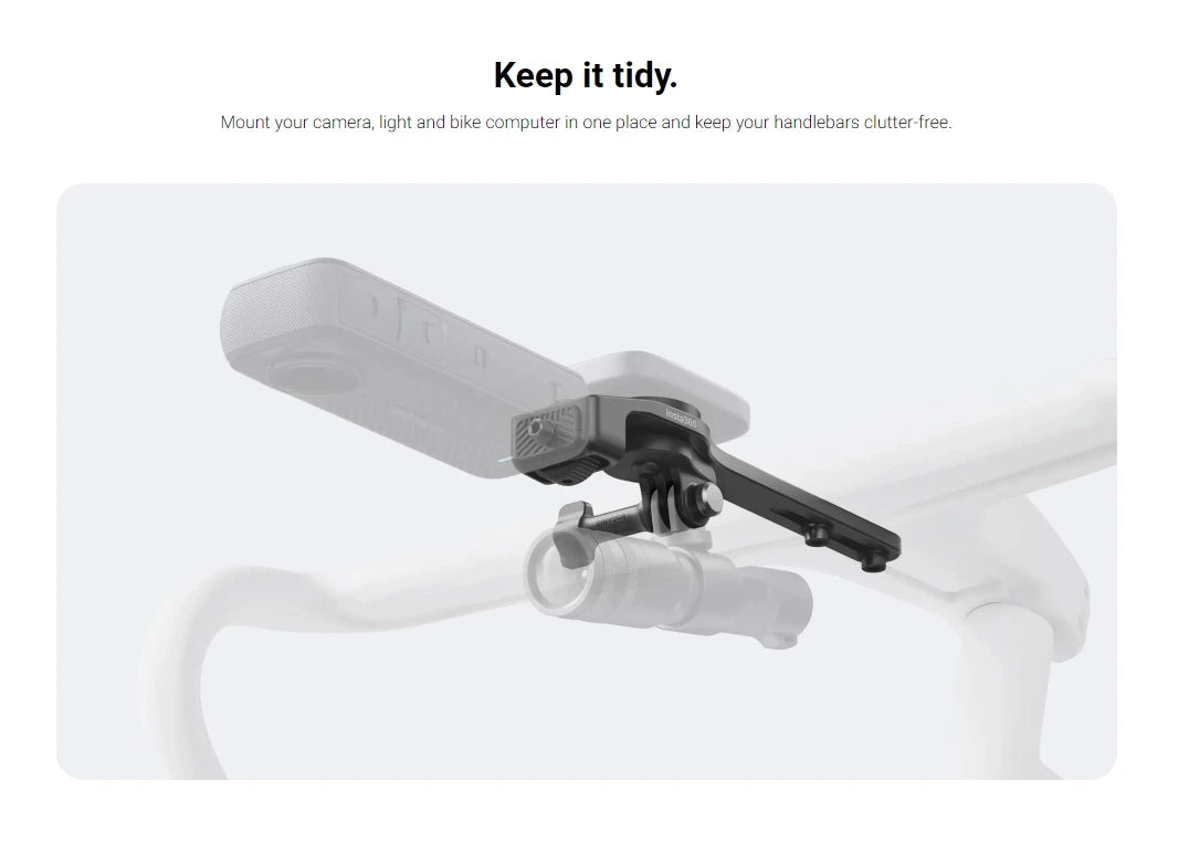 Original Bike Computer Mount for Insta360 X5/X4/X3/ACE – Aluminum Handlebar Clamp Bracket