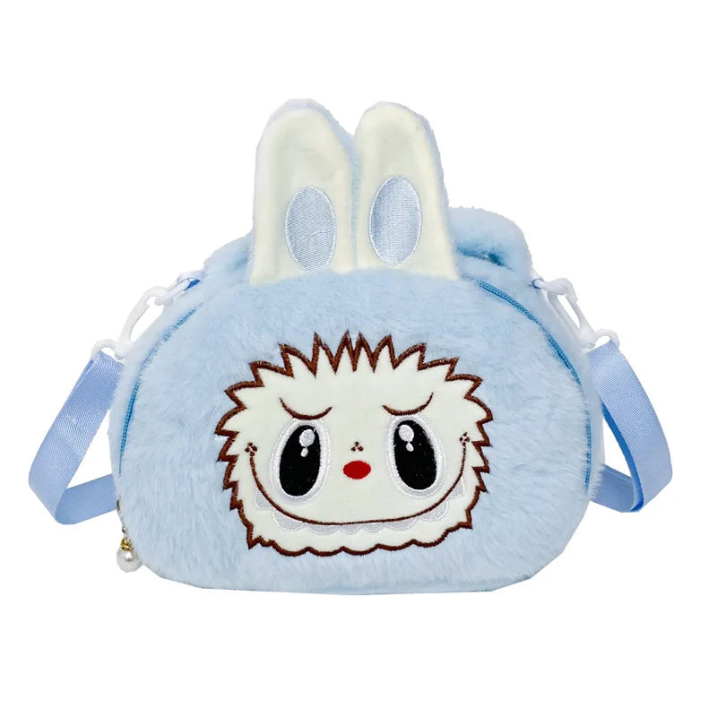 Labu Cartoon Crossbody Plush Bag – Kids Backpack & Shoulder Bag Doll Change Purse, Perfect Gift for Girls