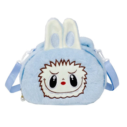 Labu Cartoon Crossbody Plush Bag – Kids Backpack & Shoulder Bag Doll Change Purse, Perfect Gift for Girls
