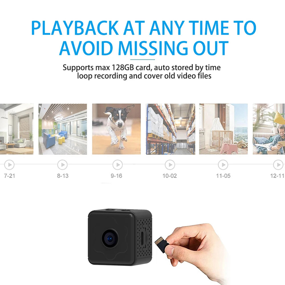 Mini Wireless Camera – WiFi Remote Monitor, Tiny Home IP Camera with Super-Long Battery Life