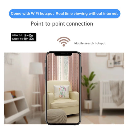 Mini Wireless Camera – WiFi Remote Monitor, Tiny Home IP Camera with Super-Long Battery Life