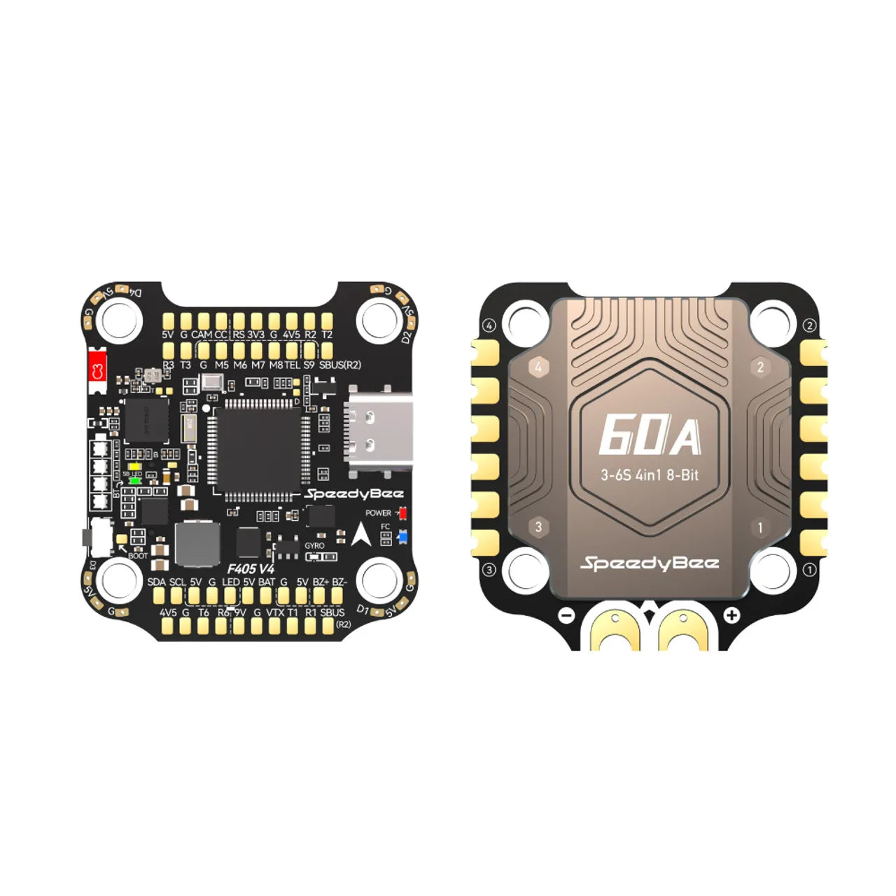 SpeedyBee F405 V4 BLS 60A 30x30 FC & ESC Stack for FPV Racing Drones