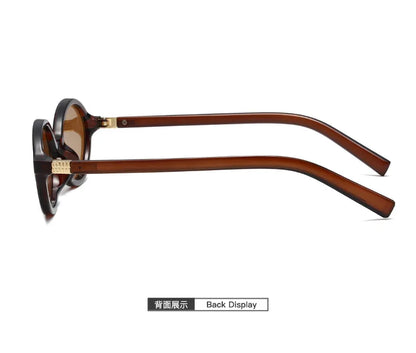 Fashion Oval Retro Sunglasses for Women – Simple Literary Design, Small Frame UV400 Luxury Travel Eyewear