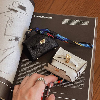 Elevate Your Style: Luxury Handbag Leather Earphone Cases for AirPods 1 2 3 Pro 2 - Wireless Bluetooth Headset Bag with Protective Cover and Lanyard