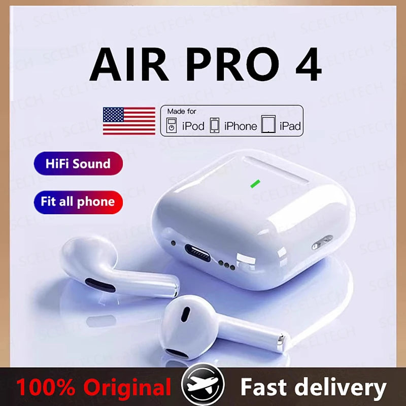 Original Air Pro True Wireless Earphones – Bluetooth HiFi Earbuds with Low Latency & Noise Reduction for iPhone & Android