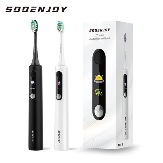 SOOENJOY Sonic Electric Toothbrush NB-1 — Smart LCD Display, DIY Mode, Automatic Teeth Cleaner for Adults