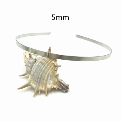 20Pcs Metal Hairbands for Girls – 1.2mm to 10mm Gold, Silver & Black Headbands for Hair Crafts & Hair Accessories