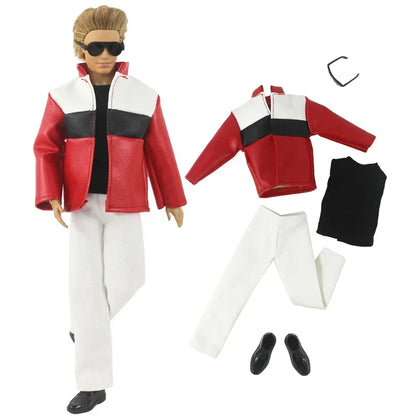 1 Set 12" Ken Doll Clothes — Leather Outfit with Multiple Styles to Choose From