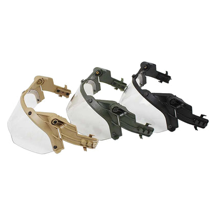 Tactical FAST Helmet Half Face Mask with Flip Goggles – Airsoft, Paintball, and Hunting Gear Accessories