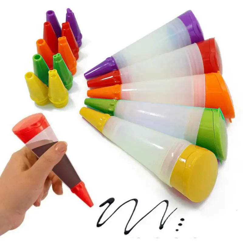 Silicone Food Writing Pen and Decorating Tools - Ideal for Chocolate, Cake Mold, Cream Cup, Cookie Icing, Piping, Pastry Nozzles, and Kitchen Accessories
