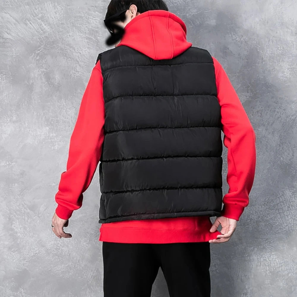 Men's Windproof Vest - Sleeveless Winter Jacket, Warm Cotton Down Waistcoat, Thick Casual Coat for Men