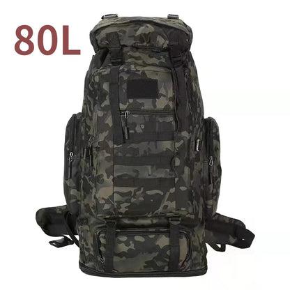 80L/100L Mountaineering Tactical Backpack - Large Outdoor Hiking, Camping & Travel Bag
