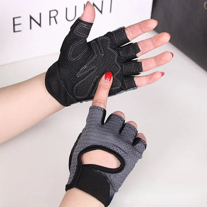 Breathable Cycling Fingerless Gloves – Anti-Slip Half Finger Bike & Gym Gloves for Men & Women