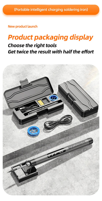 Multifunctional USB Electric Soldering Iron Kit – Adjustable 300–450℃ Digital Welding Tool Set