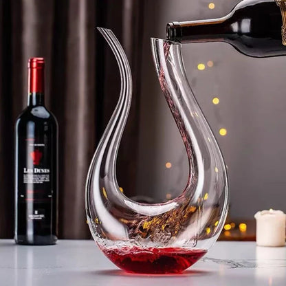 1500ML Handmade Crystal Wine Decanter – Red Wine, Brandy & Champagne Aerator