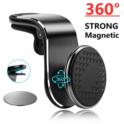Magnetic Air Vent Car Phone Holder: Universal Mount for iPhone, Samsung, Xiaomi & GPS