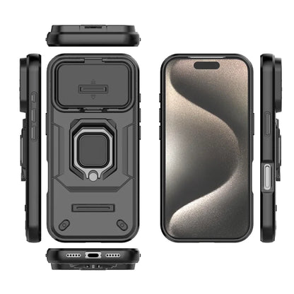 Armor iPhone 17 Pro Max Case – Slide Camera Protection with Ring Holder Cover
